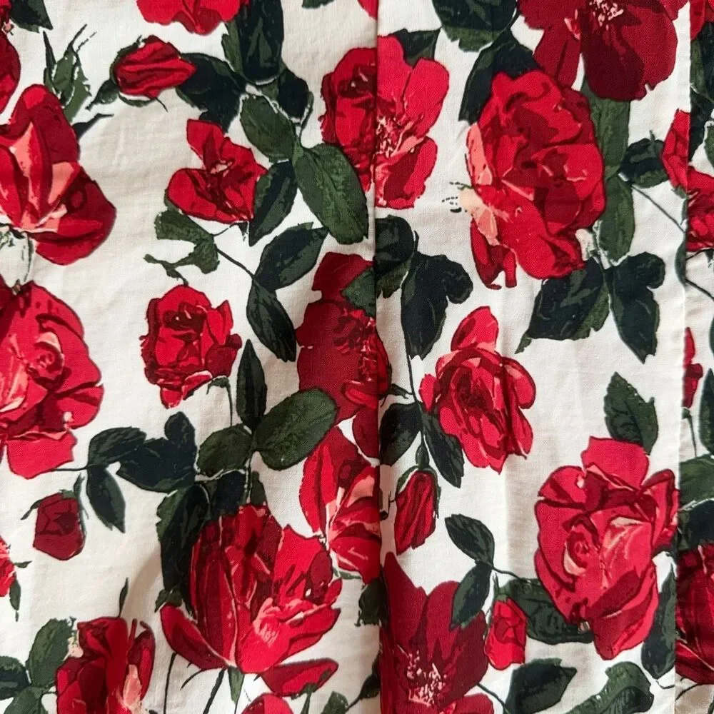 Maeve NWT Rose Print Sleeveless Square-Neck Knee-Length Dress Size 2XL